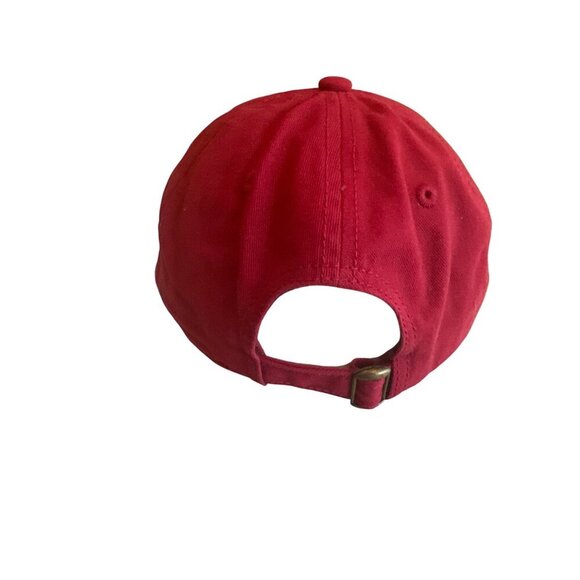 Red Sportsman "LEO" Cotton Baseball Cap Made In Bangladesh Adjustable Fit - Picture 3 of 6